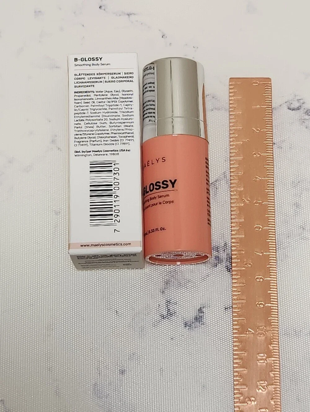 Maelys B Glossy Smoothing Body Serum Mini Travel Size .33 Oz